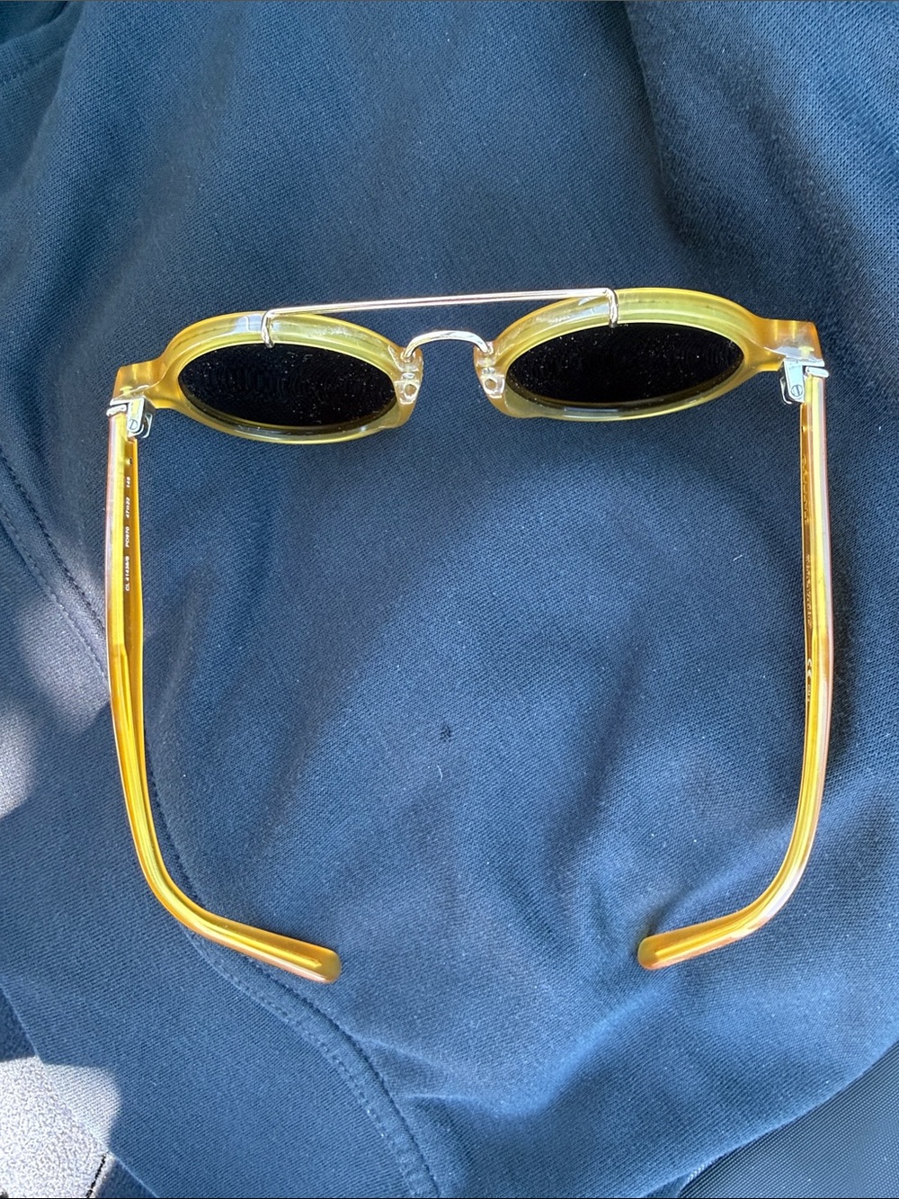 Celine Yellow Round Sunglasses - Picture 4 of 5